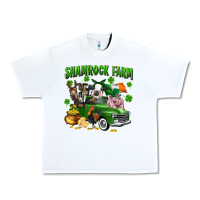 White Shamrock farm Urban Heavy Tee - CowGirlArtShop