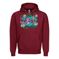 Burgundy breast cancer believe Zipper Hoodie - BarkalooDesign