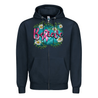 Navy breast cancer believe Zipper Hoodie - BarkalooDesign