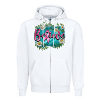 White breast cancer believe Zipper Hoodie - BarkalooDesign