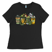 Black Army coffee cups 4th of july Ladies Tee - HowdyJamesFarm