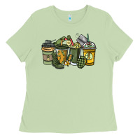 Matcha Army coffee cups 4th of july Ladies Tee - HowdyJamesFarm