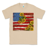 Mushroom American flag sunflowers with leopard Classic Tee - TumblerDesignByShophia
