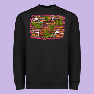 Cinco De Mayo Bullskull And Cactus Heavyweight Sweatshirt Designed By Artiststas