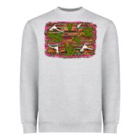 Heather Grey cinco de mayo bullskull and cactus Heavyweight Sweatshirt - Artiststas