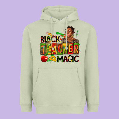Black Teacher  Magic Heavyweight Hoodie Designed By Adodesignshop