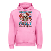 Fuchsia Pink surviving purely out of spite Urban Hoodie - JahusDesignShop