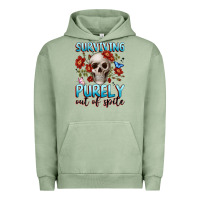 Pigment Oil Green surviving purely out of spite Urban Hoodie - JahusDesignShop