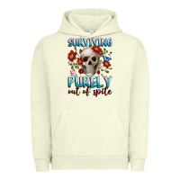 Pigment Pistachio surviving purely out of spite Urban Hoodie - JahusDesignShop