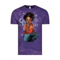 Cloud Purple Afro black boy Vintage Tee - HowdyJamesFarm