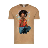 Vintage Camel Afro black boy Vintage Tee - HowdyJamesFarm