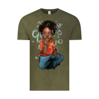 Vintage Olive Afro black boy Vintage Tee - HowdyJamesFarm