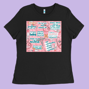 Funny Nurse Ladies Tee Designed By Tumblerdesignbyshophia