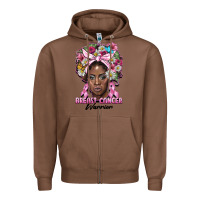 Chestnut breast cancer warrior black woman Zipper Hoodie - BarkalooDesign