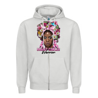 Dove Grey breast cancer warrior black woman Zipper Hoodie - BarkalooDesign