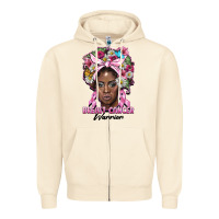 Sandshell breast cancer warrior black woman Zipper Hoodie - BarkalooDesign