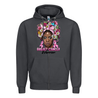 Smoke breast cancer warrior black woman Zipper Hoodie - BarkalooDesign