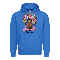 True Royal breast cancer warrior black woman Zipper Hoodie - BarkalooDesign