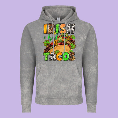 St. Patrick's Irish I Had Tacos Vintage Hoodie Designed By Oliviacreatesart
