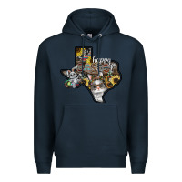 Navy Happy Easter Texas Premium Hoodie - CowhideDigitalArt