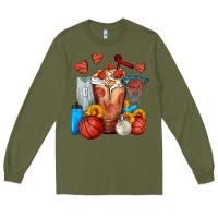Basketball Sunflower Frappe Long Sleeve Tee | Teevron