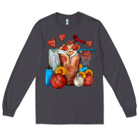 Smoke Basketball Sunflower Frappe Long Sleeve Tee - FaDigitalArtStudio