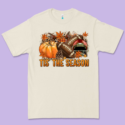 Tis' The Season American Football Premium Tee Designed By Nancycooperartshop