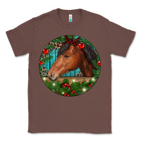 Chestnut Western Horse Christmas Classic Tee - RanaPortraitStore