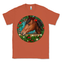 Copper Western Horse Christmas Classic Tee - RanaPortraitStore