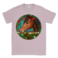 Lilac Western Horse Christmas Classic Tee - RanaPortraitStore