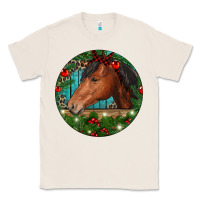 Natural Western Horse Christmas Classic Tee - RanaPortraitStore
