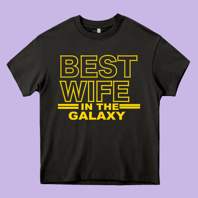 Best Wife In The Galaxy Heavy Core Tee Designed By Bettercallsaul