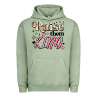 Pigment Oil Green raise them kind Urban Hoodie - JahusDesignShop