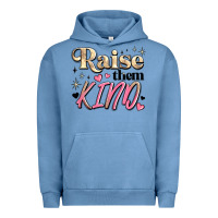 Pigment Pebble Blue raise them kind Urban Hoodie - JahusDesignShop