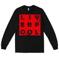 Black Cool Retro Grunge Vintage look Liverpool shirt gift , best gift, costu Long Sleeve Tee - maiPhamDesign