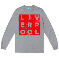 Heather Grey Cool Retro Grunge Vintage look Liverpool shirt gift , best gift, costu Long Sleeve Tee - maiPhamDesign