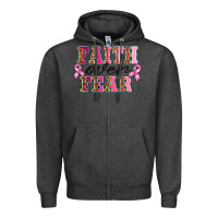 Charcoal Heather faıth over fear Zipper Hoodie - BarkalooDesign
