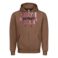 Chestnut faıth over fear Zipper Hoodie - BarkalooDesign
