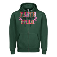 Sports Green faıth over fear Zipper Hoodie - BarkalooDesign