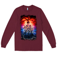 Burgundy Things Eleven Days Stranger Long Sleeve Tee - maiPhamDesign