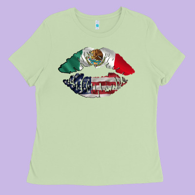 Mexico Usa Lips Ladies Tee Designed By Tumblerdesignbyshophia