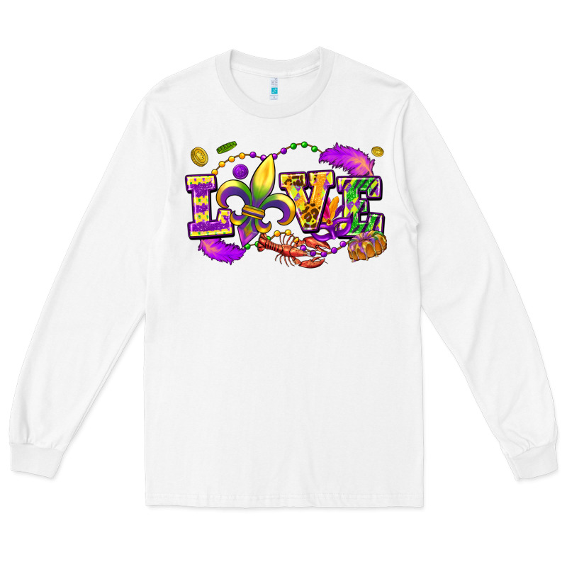 Love Mardi Gras Long Sleeve Tee by FaDigitalArtStudio | Teevron