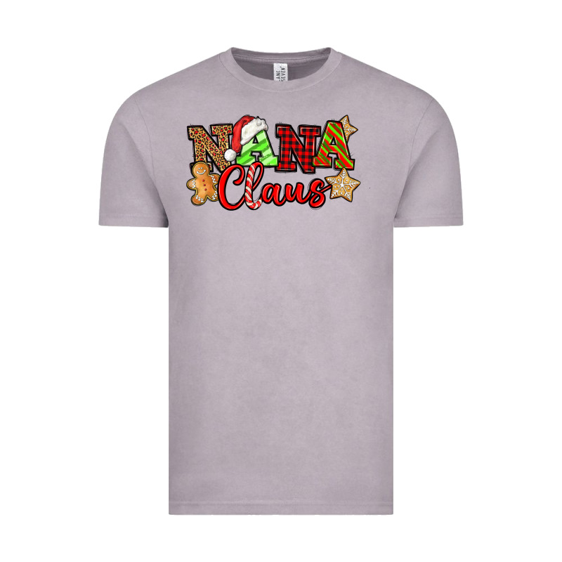 Nana Claus Christmas Lights And Gifts Mother's Day Vintage Tee by HowdyJamesFarm | Teevron