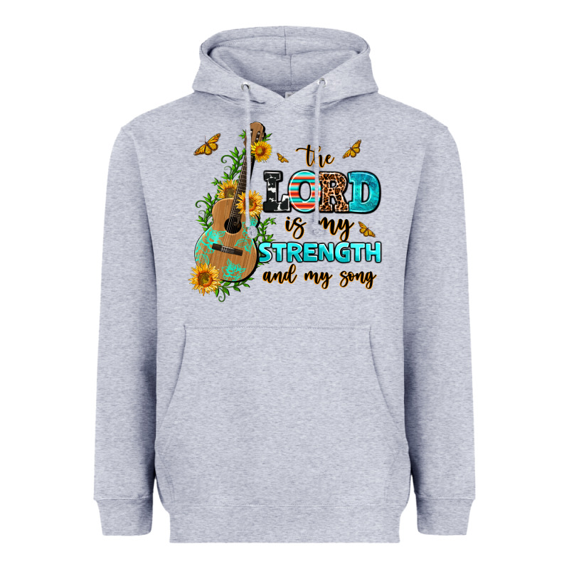 The Lord Is My Strength And My Song Guitar With Su Heavyweight Hoodie by AdoDesignShop | Teevron