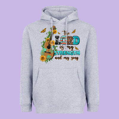 The Lord Is My Strength And My Song Guitar With Su Heavyweight Hoodie Designed By Adodesignshop