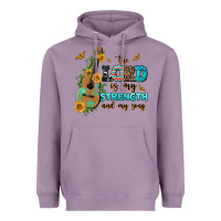 Lavender the lord is my strength and my song guitar with su Heavyweight Hoodie - AdoDesignShop