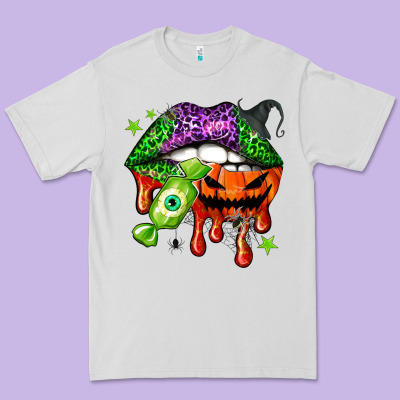 Halloween Lips Premium Tee Designed By Nancycooperartshop