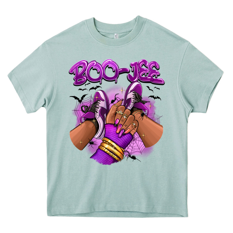 Boo-jee Halloween Afro Sneakers Heavy Core Tee by RanaPortraitStore | Teevron