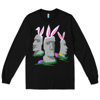 Black easter island moai figures  cute travelers funny gift Long Sleeve Tee - maiPhamDesign