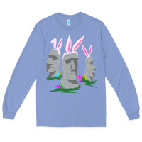 Colony Blue easter island moai figures  cute travelers funny gift Long Sleeve Tee - maiPhamDesign